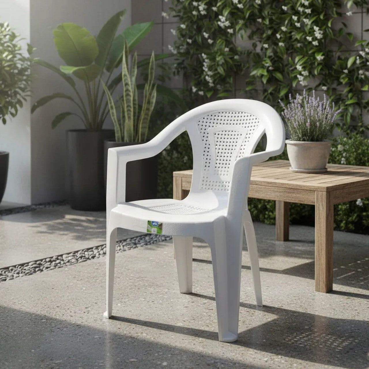 Silla Violet Venus Blanca Con Apoyabrazos - Be-eme Tienda Online