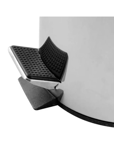 Papelera con pedal Acero Inoxidable gris 20 lts