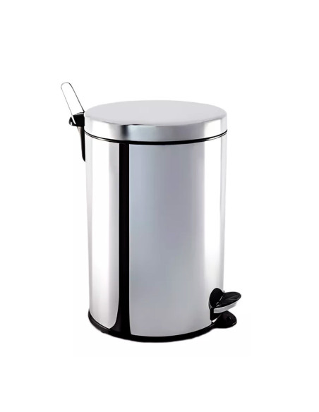 Papelera con pedal Acero Inoxidable gris 20 lts
