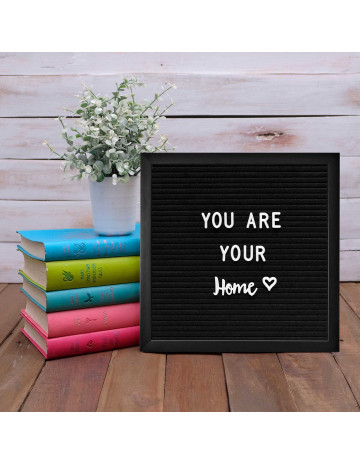 Pizarra con numeros y letras negra 25x25 cm 2