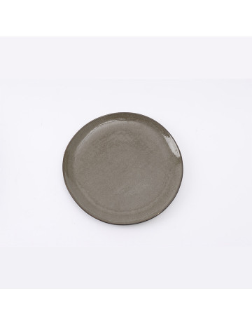 Plato ceramica Alseseca marron 21 cm