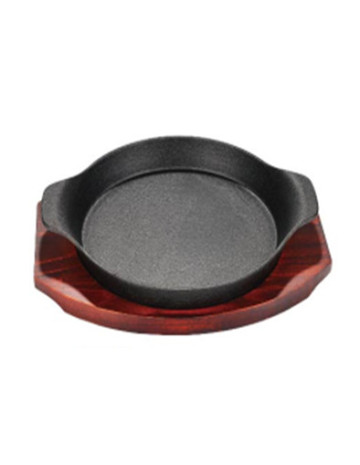 Plancha de hierro 20 cm con base de madera