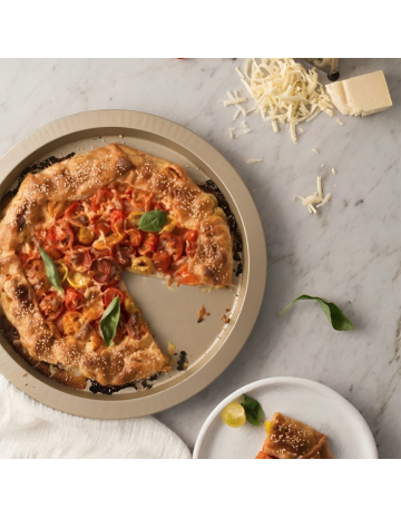 Molde pizzero antiadherente gold non stick 32 cm ILKO 2