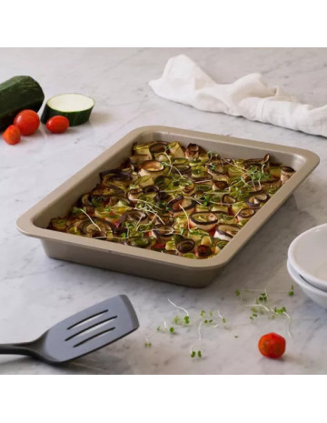 Asadera antiadherente grande Gold 37x27 cm ILKO