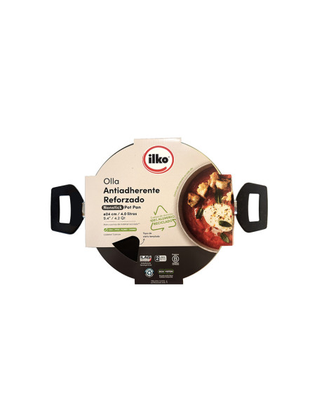 Olla con tapa Every Day 24 cm Aluminio Antiadherente ILKO
