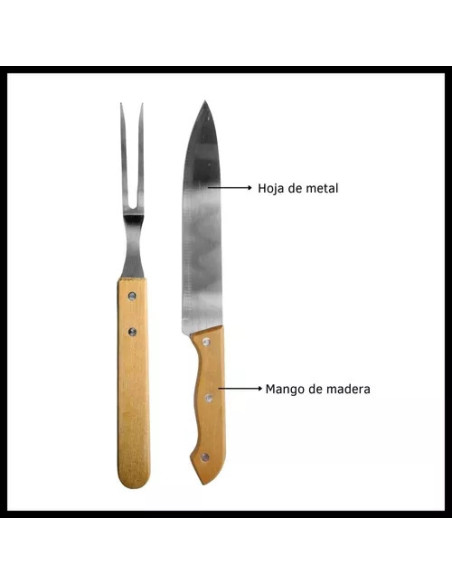 Set Asador 2 Piezas en Estuche
