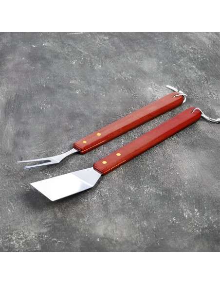 Tenedor + palita parrillero 33 cm