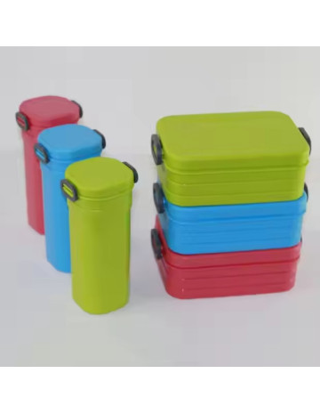 Lunchera + botella 400 ml colores 2