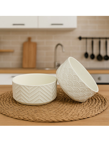 Bowl ceramica recto new bone blanco 10x5,4 cm