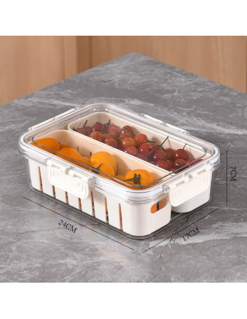 Hermetico organizador acrílico 24x17x7cm 2