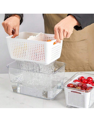 Hermetico organizador para alimentos acrílico 24x17x7cm 2