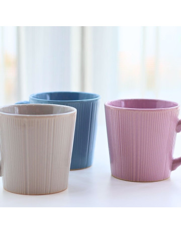 Taza recta lineas colores surtidos 9,5x9 cm 2