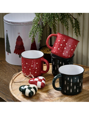 Taza navidad roja/verde 300 ml