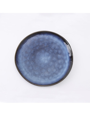 Plato ceramica Atlantico azul 28 cm
