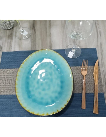 Plato ceramica ovalado BRUMA 28x24 cm 2
