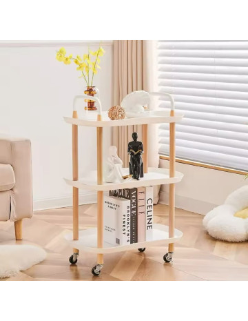 Carrito organizador 3 estantes con ruedas Blanco