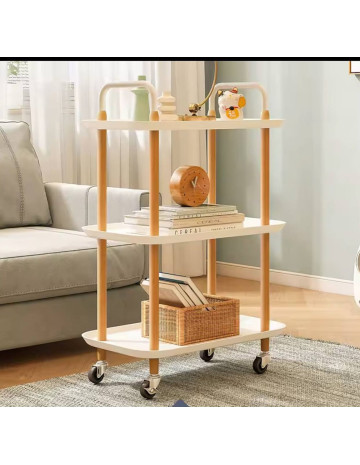 Carrito organizador 3 estantes con ruedas Blanco 2