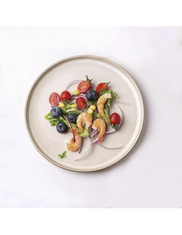 Plato ceramica beige Valencia 19 cm