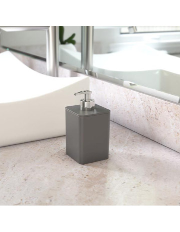 Dispensador de jabon líquido smile gris 350 ml