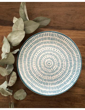 Plato de Cerámica Azul Sakura 26cm 2