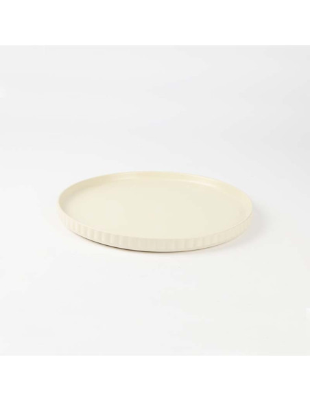 Plato cerámica beige Line 20cm