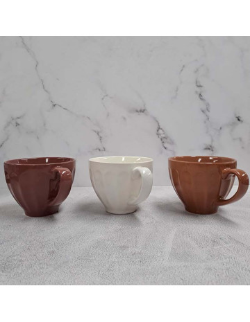 Taza cerámica colores surtidos 460ml