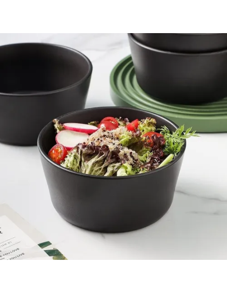 Bowl cerámica negro liso 15x7,5