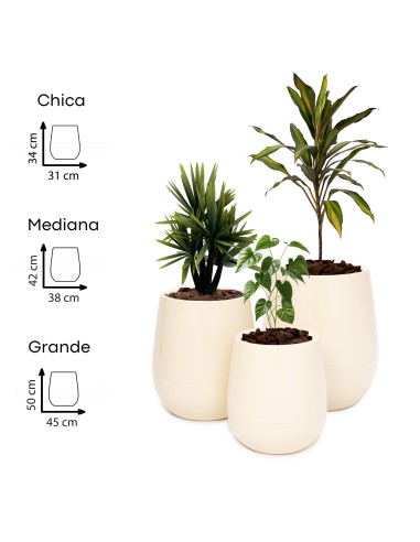 Maceta Marfil Uovo Autorriego Grande