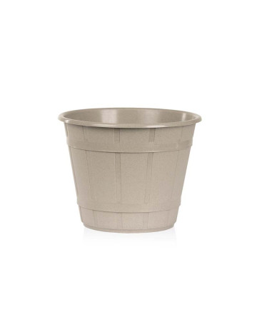 Maceta Facetada línea Madera Visón 18cm