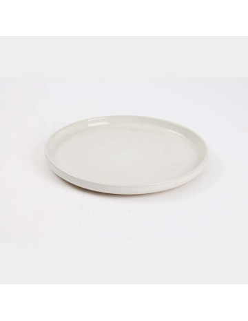 Plato cerámica blanco liso 20 cm