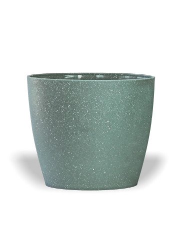 Maceta Nórdica Enlozada Verde Salvia 22cm