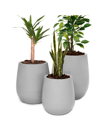 Maceta Cemento Uovo Autorriego Grande