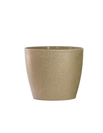 Maceta Nórdica Enlozada Beige 22cm