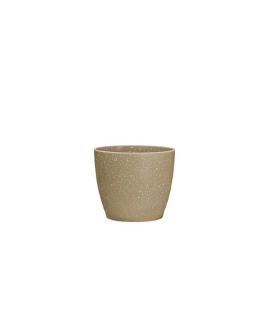 Maceta Nórdica Enlozada Beige 12cm