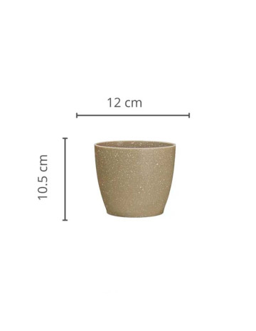 Maceta Nórdica Enlozada Beige 12cm 2