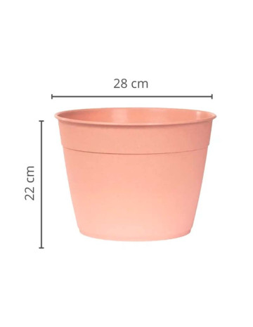 Maceta Símil Madera Nude 28cm 2