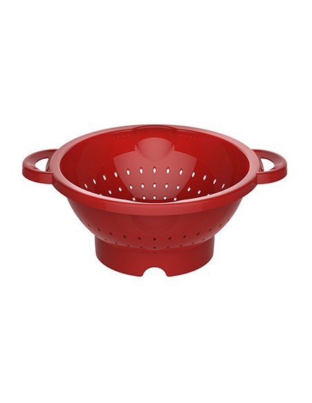 Colador con asas plastico rojo 23x21x11