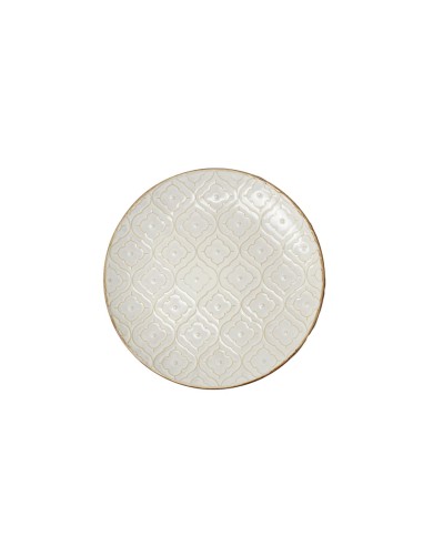 Plato cerámica 21,5 cm relieve arabescos