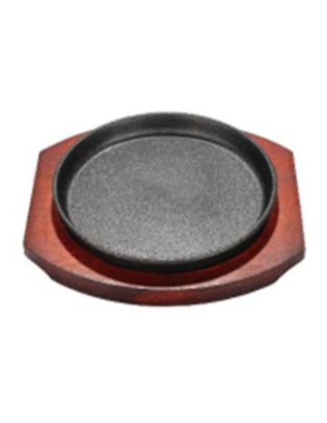 Plancha hierro 30 cm con base de madera