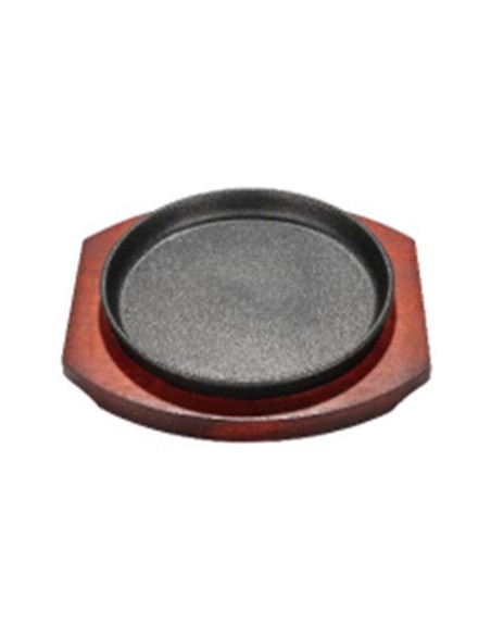 Plancha hierro 30 cm con base de madera