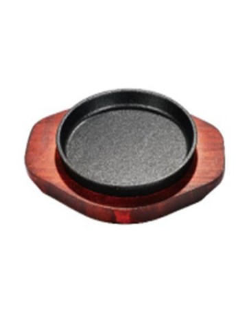 Plancha hierro 15 cm con base de madera