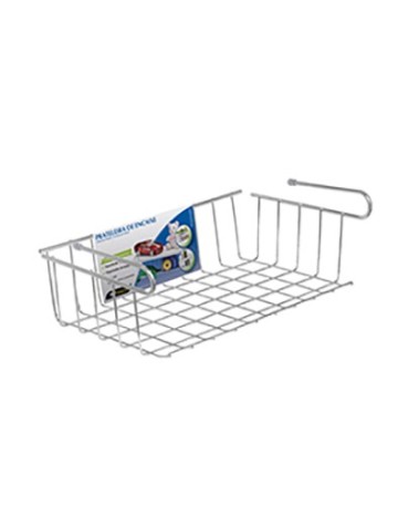 Canasto colgante blanco cromado 35x21x12 cm