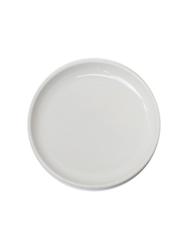 Plato cerámica redondo blanco 20 cm