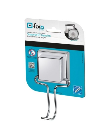 Percha simple con ventosa 8x4,5x12 cm