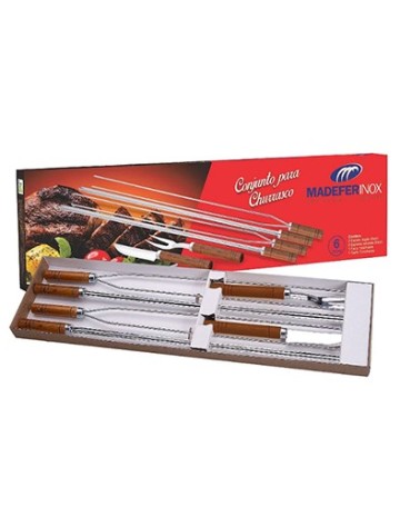Set Asador, Tenedor, Cuchillo + 4 Pichos dobles