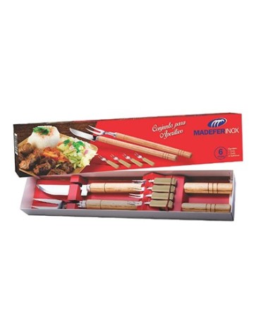 Set Asado 1Cuchillo,1Tenedor,4 Tenedores chicos