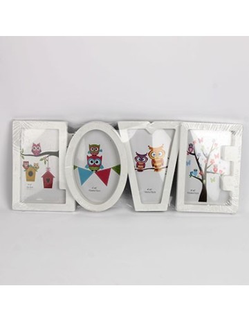 Porta Retrato plastico Love x4 fotos