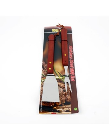 Tenedor + palita parrillero 33 cm 2
