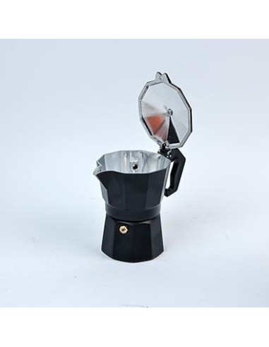 Cafetera Italiana de aluminio negro 9 tazas