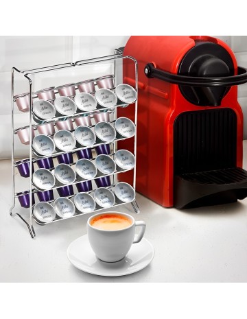 Soporte para capsulas dolce gusto cromado 10x28 cm